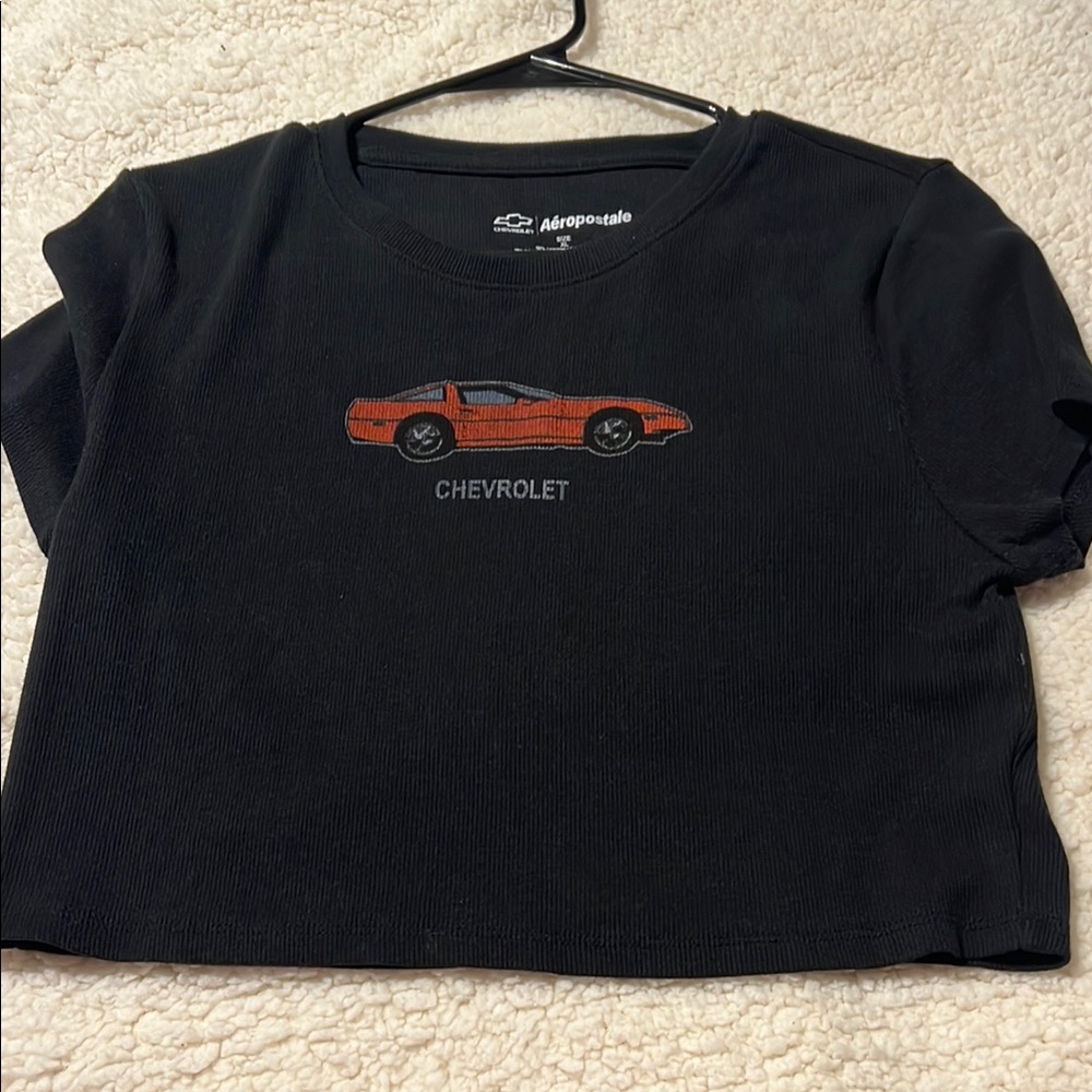 Aeropostale Black and Red Short Sleeve Tee